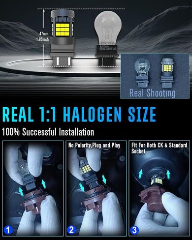 لمبة evntyps 3157 LED للأضواء العكسية الاحتياطية، 6000K أبيض 3156 3057 4114 4157 لمبة LED مدمجة في المقاوم ومروحة توربو بديلة لذيل الفرامل DRL أضواء وقوف السيارات Canbus مجانًا (قطعتان) in Kuwait