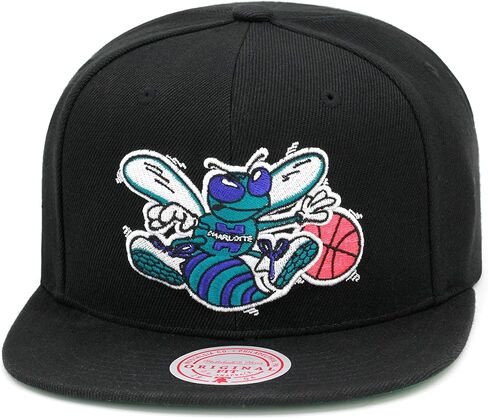 قبعة ميتشل آند نيس شارلوت هورنتس NBA Core Basic Snapback قبعة قابلة للتعديل HWC - أسود in Saudi Arabia