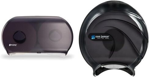 San Jamar - SJMR4000TBK R4000TBK Twin 9" Jumbo Tissue Dispenser, Black Pearl, 12" x 19" x 5.3" in Saudi Arabia