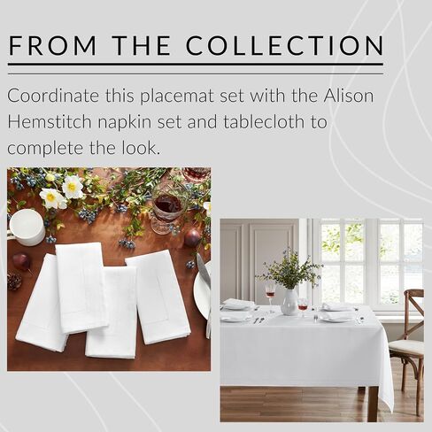Elrene Home Fashions Alison Eyelet Border Design القماش مفرش أطباق، مجموعة من 4، 13 بوصة × 19 بوصة، تيراكوتا in Saudi Arabia