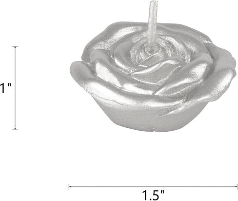 Mega Candles 12 pcs Unscented Rose Gold Floating Rose Petals Flower Candle, Hand Poured Paraffin Wax Candles 1.5 Inch Diameter, Home Décor, Wedding Receptions, Baby Showers, Birthdays, Parties & More in Saudi Arabia