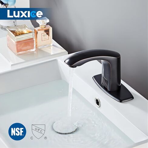 Sensor Automatic Touchless Bathroom Sink Faucet Hot & Cold Mixer Cover Plate Included Faucet,Chrome Finished in Saudi Arabia