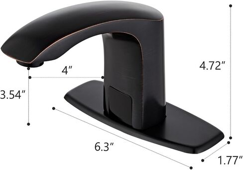 Sensor Automatic Touchless Bathroom Sink Faucet Hot & Cold Mixer Cover Plate Included Faucet,Chrome Finished in Saudi Arabia