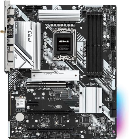 ASRock B760 Pro RS WiFi LGA1700 HDMI DisplayPort eDP Intel B760 ATX اللوحة الأم DDR5 192 جيجابايت 7200 ميجاهرتز (OC) SATA3 6.0 جيجابايت/ثانية in Saudi Arabia
