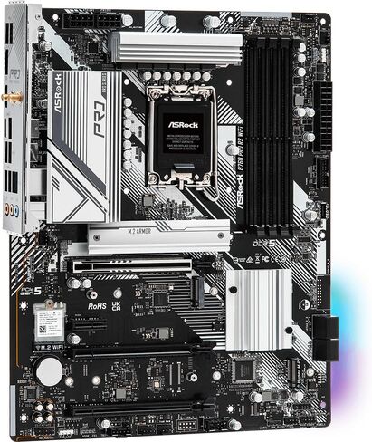 ASRock B760 Pro RS WiFi LGA1700 HDMI DisplayPort eDP Intel B760 ATX اللوحة الأم DDR5 192 جيجابايت 7200 ميجاهرتز (OC) SATA3 6.0 جيجابايت/ثانية in Saudi Arabia
