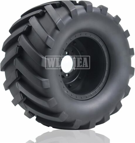 4PCS 1/10 Scale RC Monster Truck Rubber Tire w/12mm Hex Plastic Wheel Rim 133mm/73mm Rubber Rocks Tyres Set Fit for 1/10 RC Monster Truck E-Revo and Summit,MAXX, HIMOTO HSP HPI Tamiya Kyosho in Kuwait