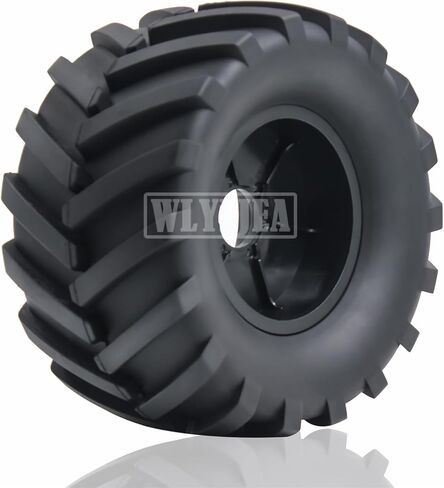 4PCS 1/10 Scale RC Monster Truck Rubber Tire w/12mm Hex Plastic Wheel Rim 133mm/73mm Rubber Rocks Tyres Set Fit for 1/10 RC Monster Truck E-Revo and Summit,MAXX, HIMOTO HSP HPI Tamiya Kyosho in Kuwait