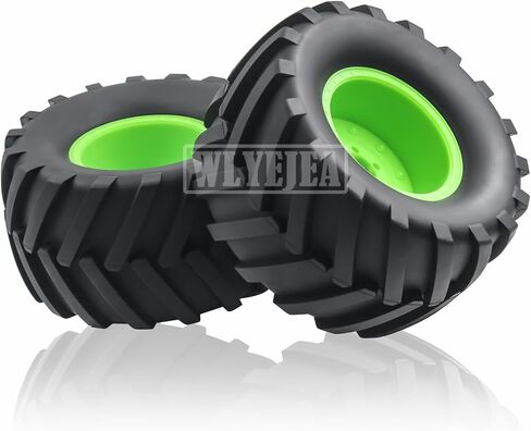 4PCS 1/10 Scale RC Monster Truck Rubber Tire w/12mm Hex Plastic Wheel Rim 133mm/73mm Rubber Rocks Tyres Set Fit for 1/10 RC Monster Truck E-Revo and Summit,MAXX, HIMOTO HSP HPI Tamiya Kyosho in Saudi Arabia