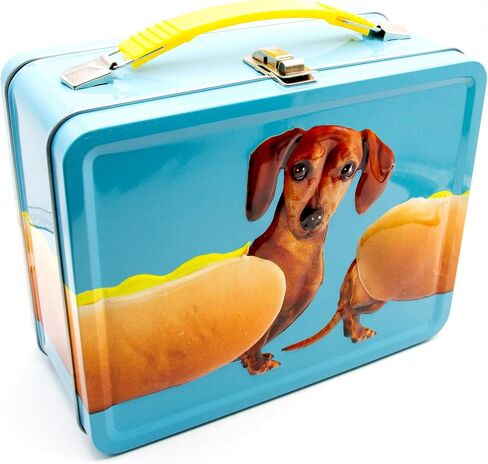 AQUARIUS Wonderful Wieners Fun Box - Sturdy Tin Storage Box with Plastic Handle & Embossed Front Cover - Collectible Gift for Kids, Teens & Adults in Saudi Arabia