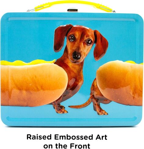 AQUARIUS Wonderful Wieners Fun Box - Sturdy Tin Storage Box with Plastic Handle & Embossed Front Cover - Collectible Gift for Kids, Teens & Adults in Saudi Arabia
