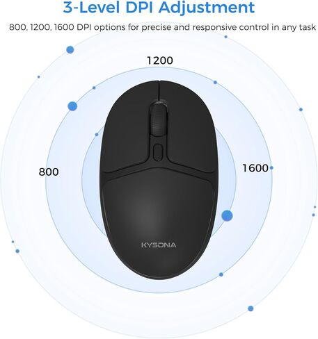 2.4G Wireless Mouse, Rechargeable Bluetooth Silent Mouse, 1600 DPI Optical Tracking, 8-Month Battery Life, Compatible with PC, Mac, Laptops, Ipad(Pink) in Kuwait