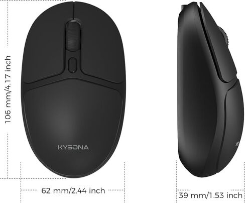 2.4G Wireless Mouse, Rechargeable Bluetooth Silent Mouse, 1600 DPI Optical Tracking, 8-Month Battery Life, Compatible with PC, Mac, Laptops, Ipad(Pink) in Kuwait