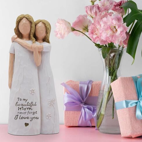 Mom Birthday Gifts from Daughter, Daughter Gifts from Mom, Mother of The Bride Gifts, Birthday Gifts for Mom from Daughter, Mother Daughter Gift, Sculpted Hand-Painted Figurine ﻿ in Saudi Arabia