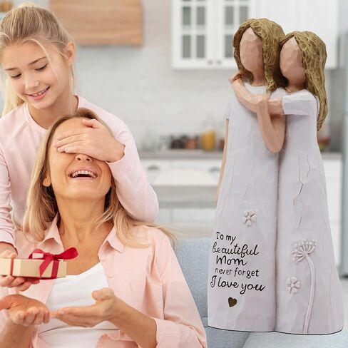 Mom Birthday Gifts from Daughter, Daughter Gifts from Mom, Mother of The Bride Gifts, Birthday Gifts for Mom from Daughter, Mother Daughter Gift, Sculpted Hand-Painted Figurine ﻿ in Saudi Arabia