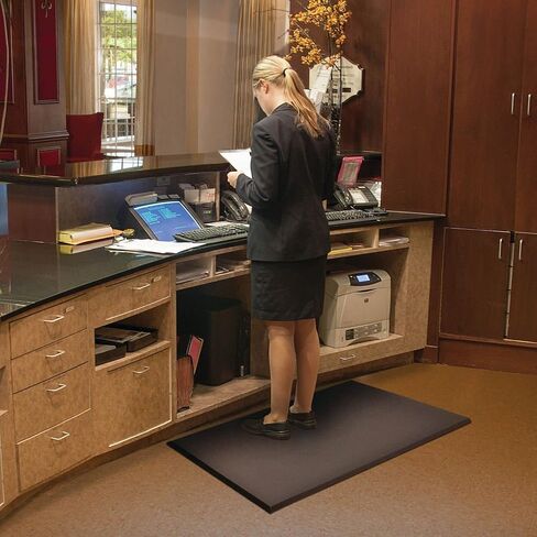 NoTrax 440S0038BL Superfoam Plus Floor Mat, 3' x 8', Black in Saudi Arabia