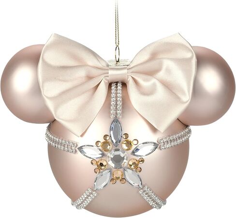 Disney Minnie Mouse Icon Glass Ball Sketchbook Ornament ? Rose Gold & Gems in Saudi Arabia