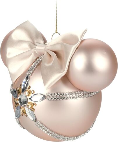 Disney Minnie Mouse Icon Glass Ball Sketchbook Ornament ? Rose Gold & Gems in Saudi Arabia