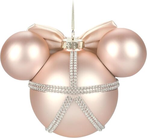Disney Minnie Mouse Icon Glass Ball Sketchbook Ornament ? Rose Gold & Gems in Saudi Arabia