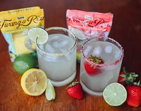 مزيج ملح كوكتيل Twang-A-Rita، مجموعة متنوعة من الليمون، كيس 118 مل (مجموعة من 3) 1 لكل منها: الفراولة والليمون والليمون والليمون in Saudi Arabia