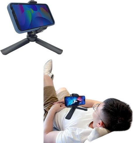 iPhone Desk Stand | Stream & Watch Movies in Bed | Fits Cellphones 2.3-3.4" Wide, (Black) in Kuwait