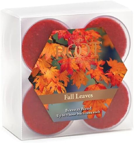 Scented Tealights Handcrafted Beeswax Blend 4-Hour Tealight Candles, 8-Count, Fall Leaves in Saudi Arabia