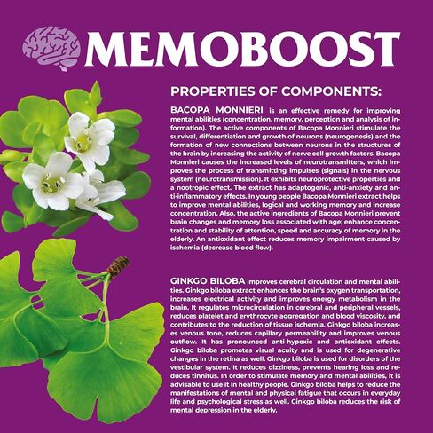 MEMOBOOST Ananta Medicare Limited Improve Memory, Concentration & Learning Ability, Dietary Supplement - 120 Capsules in Saudi Arabia