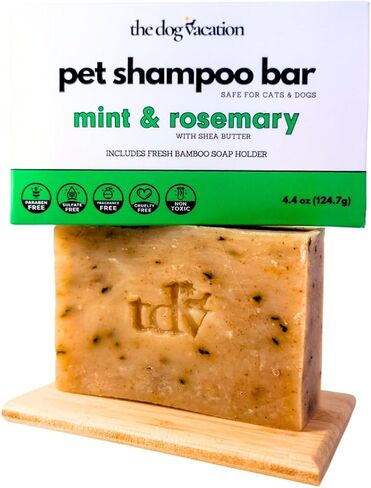 Organic and Natural Pet Shampoo Bar, Shampoo for Dogs and Cats, for Puppies, Fragrance Free, Eco-Friendly, Gentle, Extra Moisturizing for Shiny Coat - Almond and Goat Milk 4.4 Oz in Saudi Arabia
