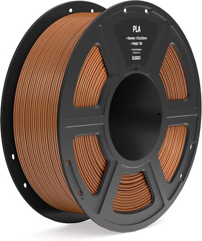ELEGOO PLA Filament 1.75 مم أسود 1 كجم، دقة أبعاد خيوط الطابعة ثلاثية الأبعاد +/- 0.02 مم، بكرة 1 كجم (2.2 رطل) تناسب معظم طابعات FDM ثلاثية الأبعاد in Kuwait