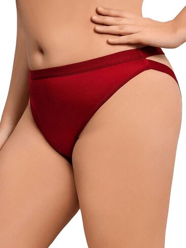 OYOANGLE Women's Plus Size Low Rise Crisscross Back Cut Out Panties Solid Casual Brief Underwear in Saudi Arabia