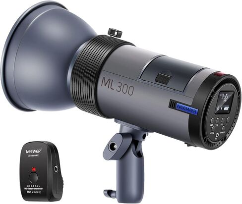 NEEWER Q300 300Ws 2.4G Outdoor Studio Flash with Q Compact Wireless Trigger, 7800mAh Li ion Battery Powered Strobe Light Photography Cordless Monolight with 1000 Full Power Flash 0.4~2.5s Recycle in Saudi Arabia