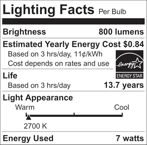 SYLVANIA LED TruWave Natural Series ST19 Edison Light Bulb, 60W Equivalent Efficient 7W, Dimmable, Clear, 2700K, Soft White - 6 Pack (40908) in Kuwait