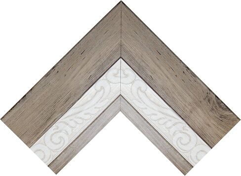 مرآة حائط مشطوفة مقاس 18 × 24 بوصة من MCS، حجم إجمالي 24.5 × 30.5 بوصة، خشب ريفي ولمسة نهائية بيضاء منقوشة in Kuwait