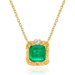 14K Gold Plated Necklace for Women Round Triangle CZ Solitaire Necklace | Elegant Pendant Necklace | Gold Chain Necklace | Dainty Cubic Zirconia Halo Choker Necklaces for Women Gold Jewelry Gifts