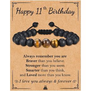 8-20th Birthday Gifts for Him Presents for 8-20th Year Old Tiger Eye Beaded Bracelet Ground Stone Bracelet Birthday Gifts for Men Boy Friends Boyfriend 8 9 10 11 12 13 14 15 16 18 19 20Year Old Boy Birthday Gifts