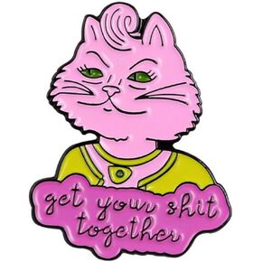 Princess Carolyn BoJack Horseman Get Your S*it Together Pink Persian Cat 1.2" Enamel Pin Badge