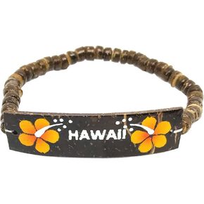 Hawaiian Jewelry Coconut Hawaii Orange Flower Bracelet