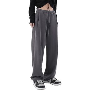 سروال رياضي كاجوال بارجل واسعة للنساء من كوزيبوين، سروال يوجا فضفاض بخصر مرتفع وجيوب in Kuwait