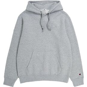 Champion Men's Embroidered C-Logo Fleece Hoodie (LiteGrey, S)