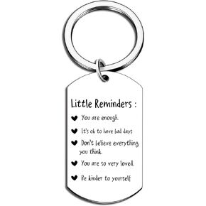 Inspirational Gifts Key Chain - You Are Enough Keychain, Little Reminders Keychain, Inspirational Gifts For Women Men