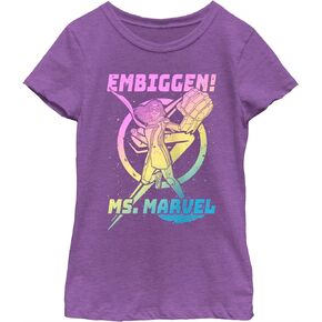 Marvel Ms Gradient Girls Short Sleeve Tee Shirt