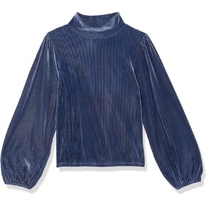 Speechless Girls' Long Sleeve Velour Turtleneck Top