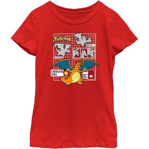Pokemon Poke Charizard Highlight Girls Short Sleeve Tee Shirt