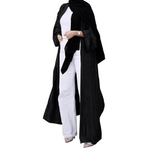 Front Open Abayas for Women Muslim with Hijab Scarf Islamic Prayer Clothes Long Sleeve Muslim Cardigan Dress Dubai Cardi Robe