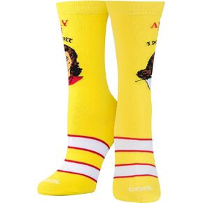 Cool Socks, I Don't Giva A, IDGAS, Womens Crew Length, Funny Graphic Print- Large