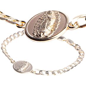 ام اكس ارتس كرافتس سوار فيرجن دي غوادالوبي الذهبي، سوار فيرجن دي غوادالوبي، سوار ذهبي لسيدة غوادالوبي، مجوهرات دينية مكسيكية، سوار ذهبي من غوادالوبي، سوار مسبحة ذهبي in Kuwait