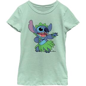 Disney Lilo & Stitch Big Hula Girls Short Sleeve Tee Shirt