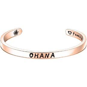 TGBJE Ohana Means Family Cuff Bracelet Hawaiian Jewelry mother’s day gift Gift for Best Friend