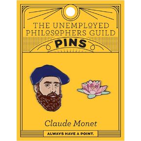 Monet and Water Lily Enamel Pin Set - Strong Rubber Backing Clasps