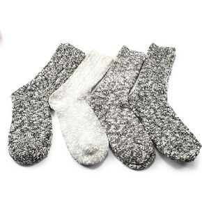 جوارب طويلة مقاومة للطقس للسيدات، دافئة، مزيج قطني ناعم، مقاس العرض 5-9.5 (4 عبوات_ in Kuwait