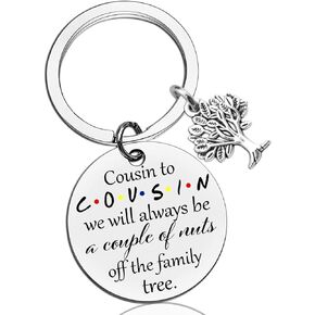 AOBIURV Cousin Gifts Keychain Gifts For Cousins Best Cousin Ever Gift Big Cousin Presents Cousin Make The Best Friends Christmas Birthday Gift Keyring